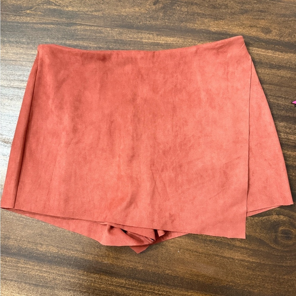 Naked Zebra Terracotta Suede Skort